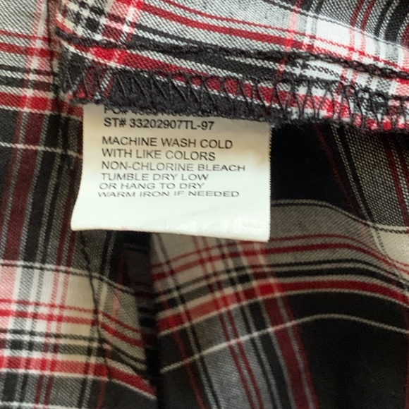 Ely Cattleman Western Shirt Tall Mens XXXL Plaid Pearl Snap Cowboy Rodeo Punk - Picture 12 of 14